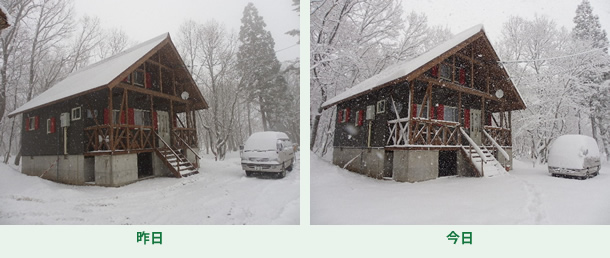 4月には珍しい大雪